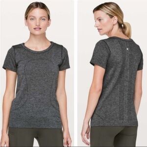 Lululemon Swiftly Tech Short-Sleeve Shirt Women's 6 Charcoal Short Sleeve Top